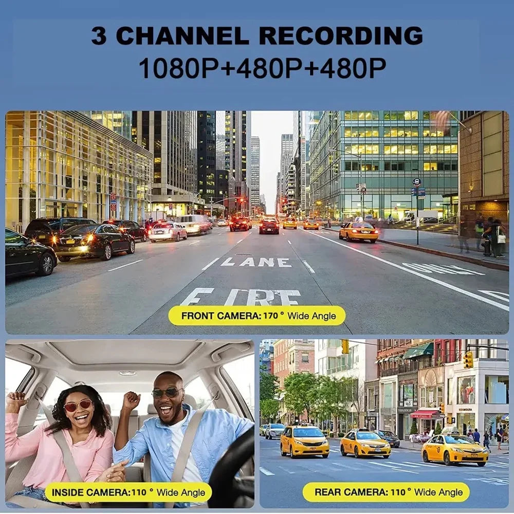 Dazzduo Auto 3 2 ty WENZI Recorder Camera 3 2 XIXIAN Recording , Car 3 2 QISUO Mirror 3 2 ERYUE Safety Camcorder Video Multi-Language Driving 2 in Clear Cam Rearview 3 Cameras Dash