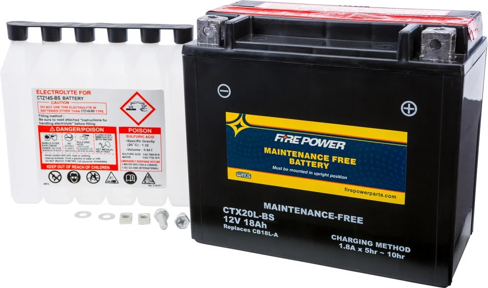 Fire Power Maintenance Free Battery CTX20L-BS Matching With Kawasaki Ultra 310X SE (JT1500-P) 2015-2016