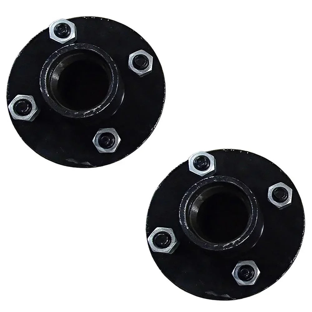 (2) 4 on 4" Trailer Axle Kit 2000 lbs Idler Hubs Round Spindles Bearings Seals