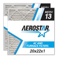 20x22x1 Air Filter by Aerostar - MERV 13, Box of 2