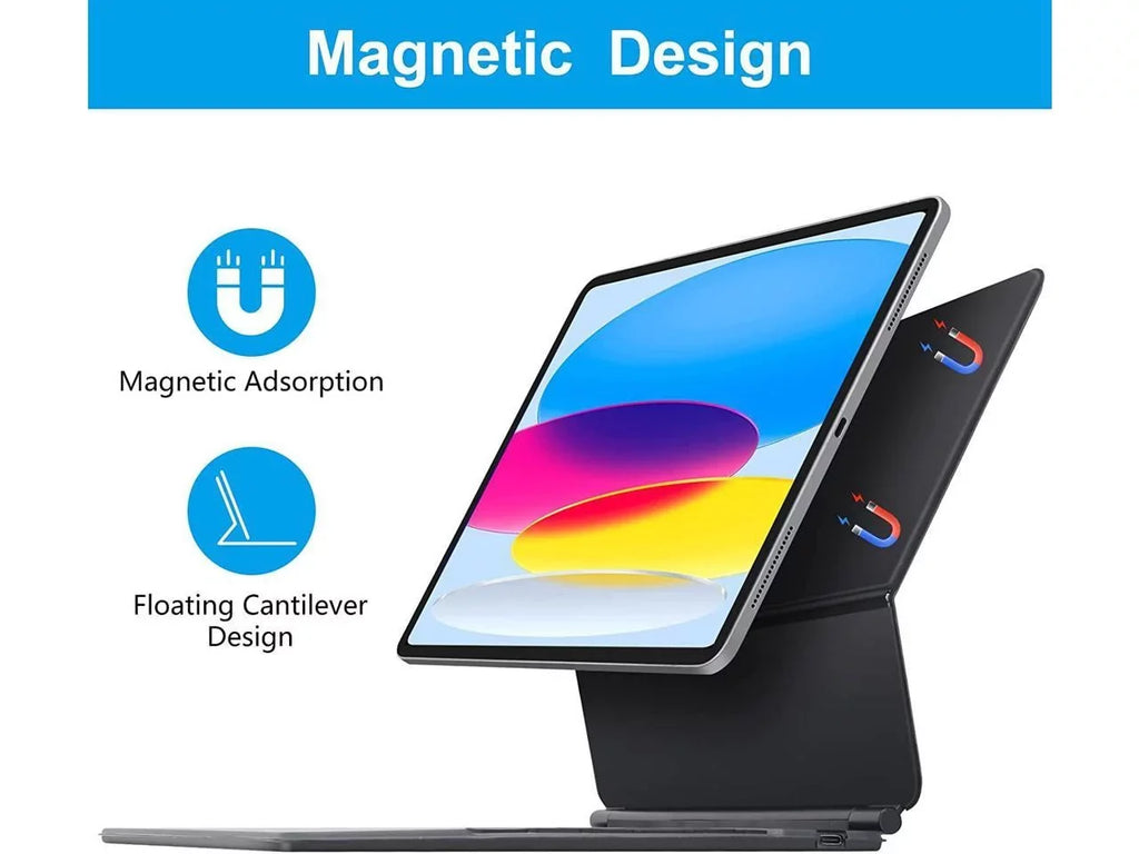 Magic Keyboard for iPad Pro 11 inch 2022 2021 2020 2018 4th 3rd 2nd 1st Gen iPad Air 5 2022 Air 4 10.9 2020 Backlit Trackpad Keyboard Magnetic Stand Shield