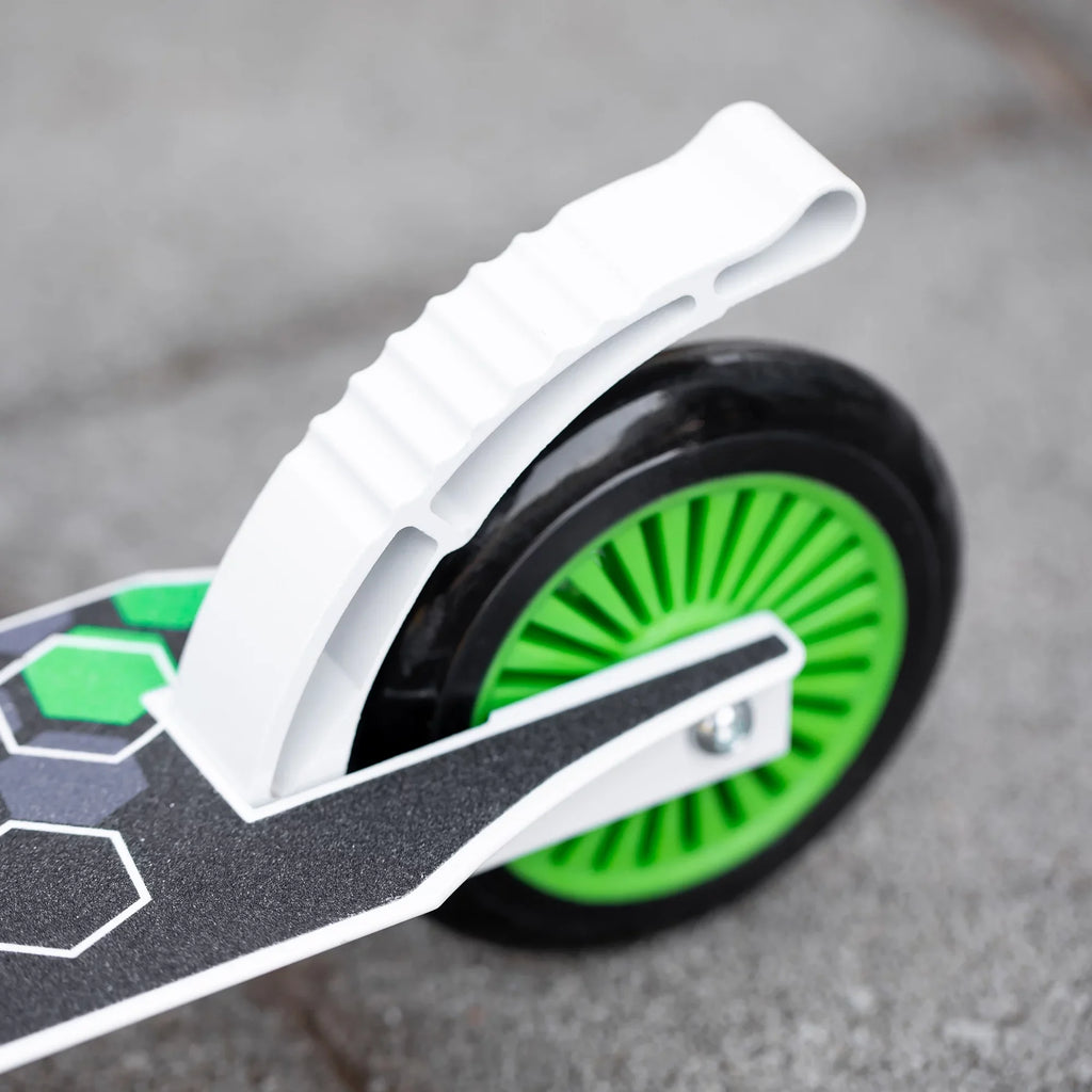 Aosom One-click Folding Kids Kick Scooter w/ Adjustable Handlebar, Push Rider with Kickstand, Dual Brake System, Long-lasting Wheels & Sturdy Bearings, for Boys and Girls, White