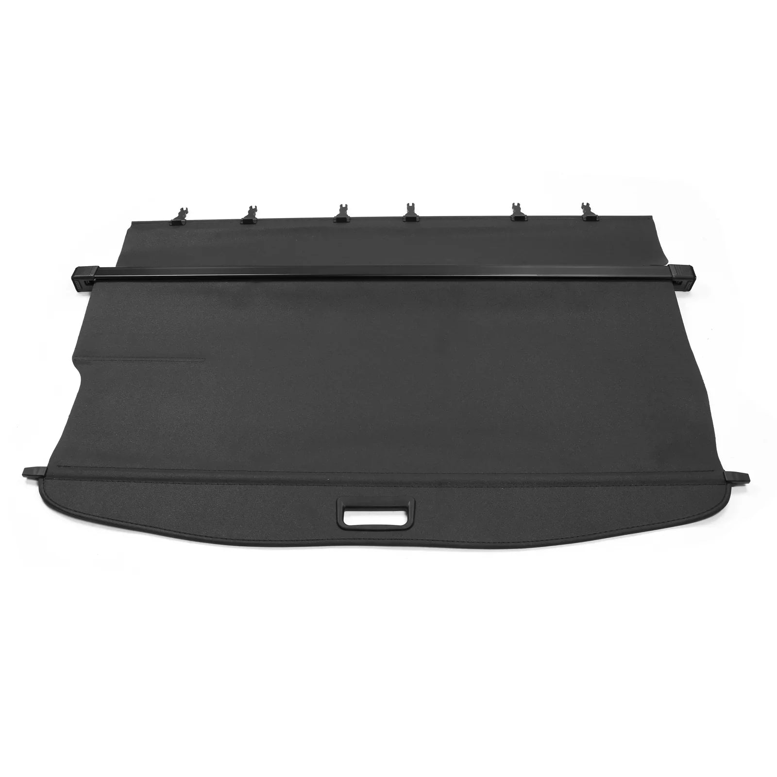 Ikon Motorsports Cargo Wrap Fitting With 2014-2018 Subaru Forester (Only Fit Automatic Rear Gate) PVC & Aluminum Rod Black Security Rear Trunk Protection Security Retractable Shield