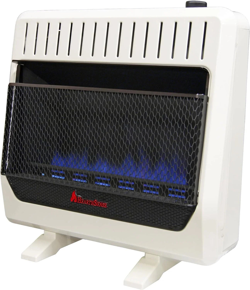 Hearth Sense Dual Fuel Vent less Blue Flame Heater with Base and Blower 30,000 BTU, T-Stat Control Model# BF30T-BB