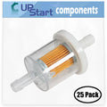 25-Pack 691035 Fuel Filter Replacement for Kawasaki FH381V CS02 4 Stroke Engine - Suitable with 493629 Fuel Filter 40 Micron