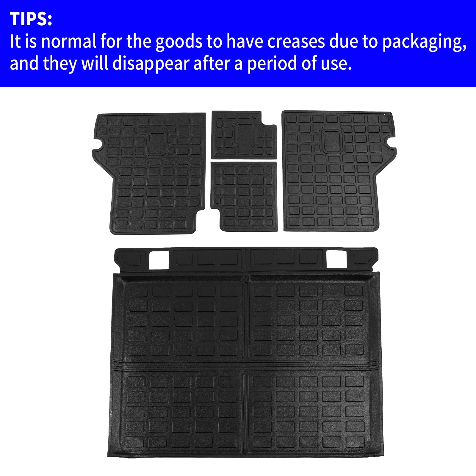 Fit 2010-2023 Toyota 4Runner Trunk Mat Cargo Mat Cargo Liner Back Seat Wrap Protector 2022 Toyota 4 Runner Accessories (Trunk Mat + Backrest Mats,Fit Without Sliding Tray)
