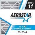 Aerostar 20x20x4 MERV 11, Pleated Air Filter, 20 x 20 x 4, Box of 1, Made in the USA