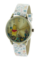 Cute Classic look Disney Winnie The Pooh Printed Band Watch Enjoy Picking flower WP5037-AB