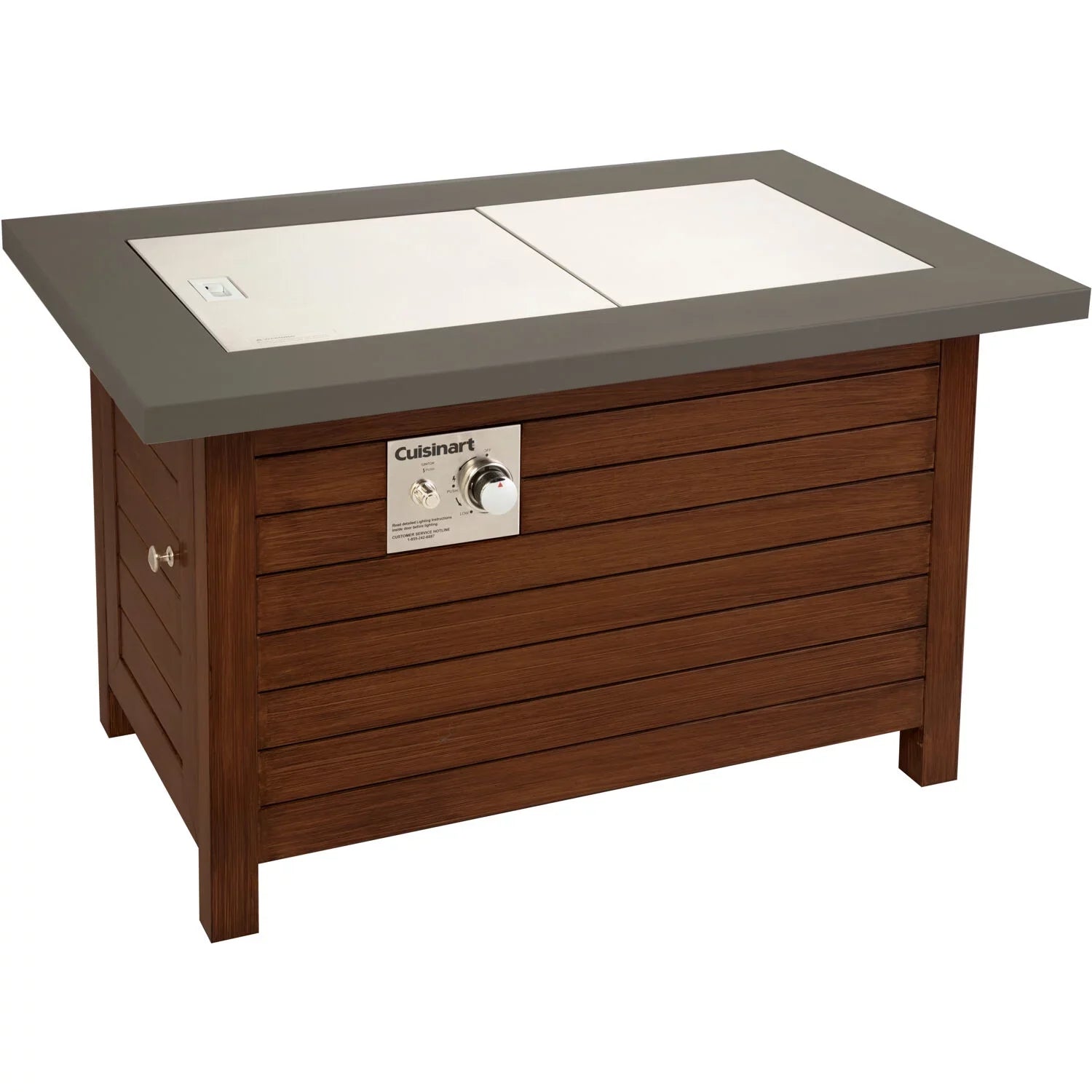 Cuisinart Outdoor Patio Fire Pit Table with Push to Start Ignition, 2-in-1 Design - Fire Pit to Coffee Table