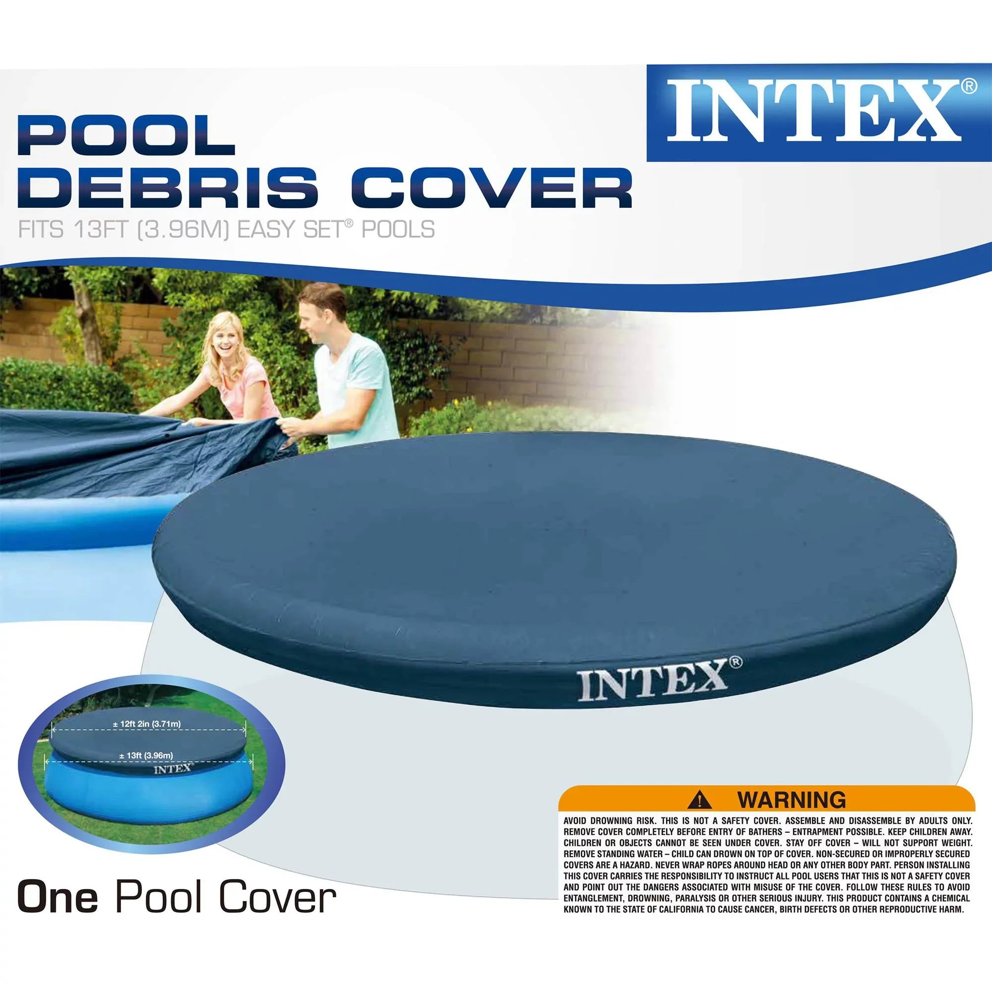 Intex 13' x 12" Easy Set Above Ground Pool Wrap & Swimming Pool Maintenance Kit