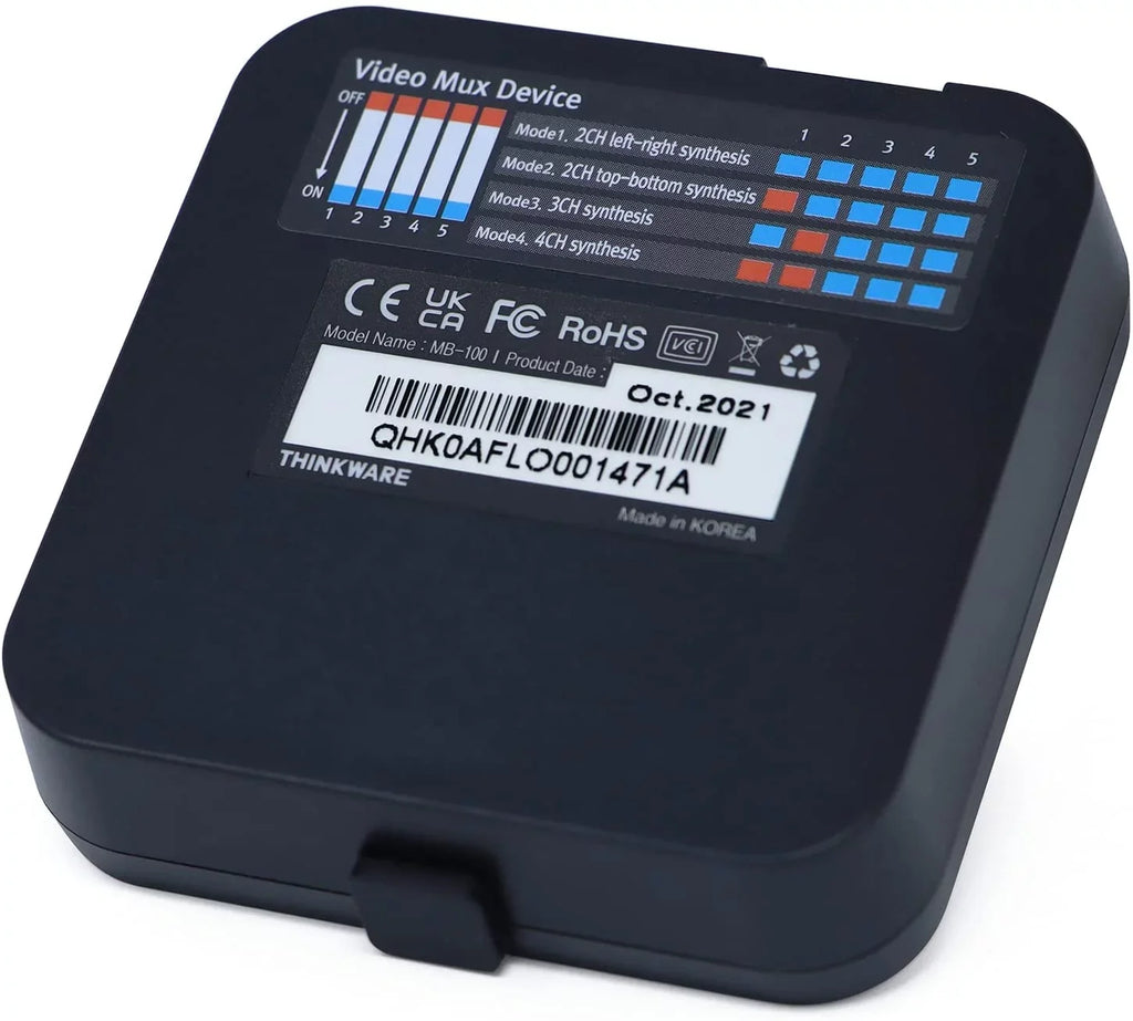 THINKWARE Multiplexer Box Accessory TWA-MB100 for Up To 5 Channel Recording, Suitable with F200 PRO, F790 and X700 Dash Cams