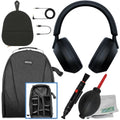 Ultimaxx Essential Sony WH-1000XM5 Noise-Canceling Wireless Over-Ear Headphones Bundle (Black) - Includes: Durable Gadget Backpack & More (7pc Bundle)
