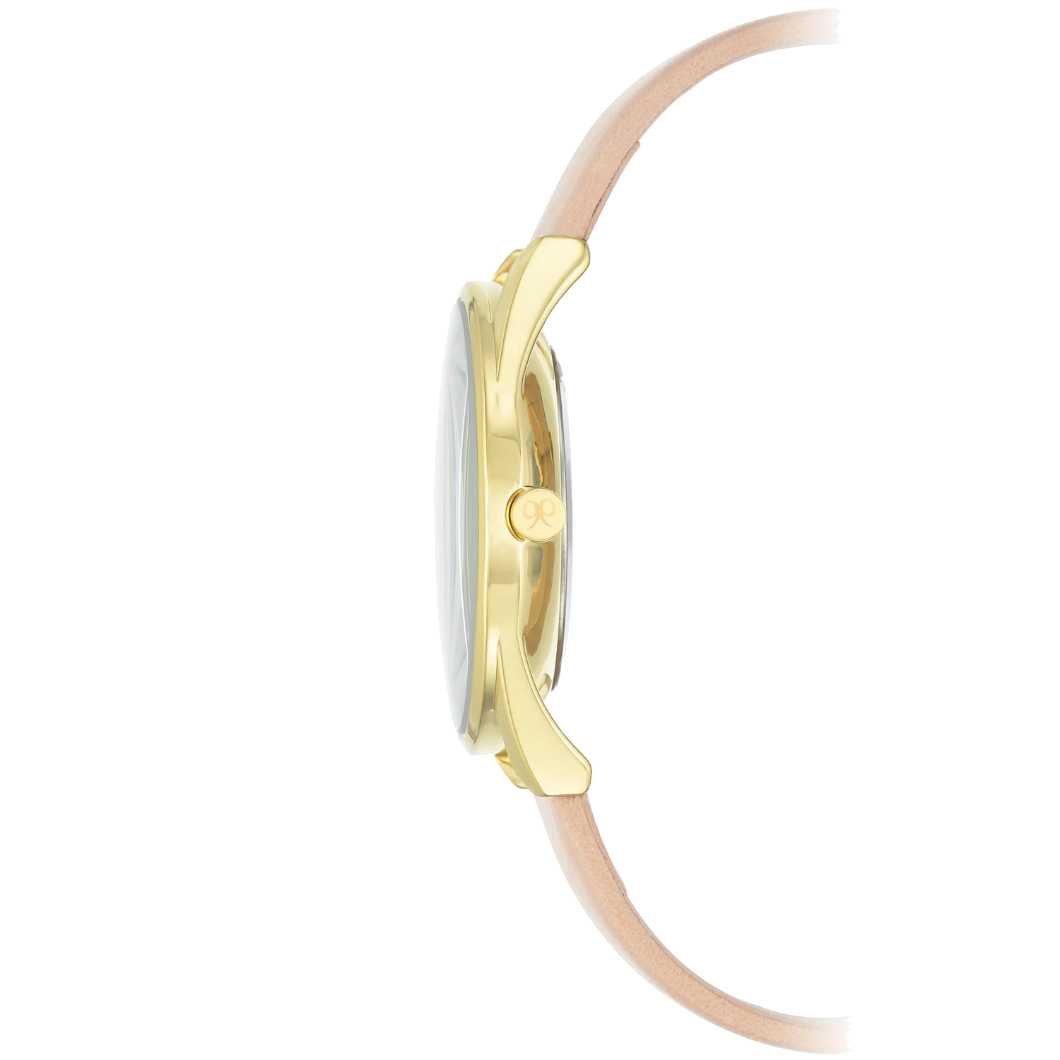 Nine West Women's Gold-Tone and Pastel Pink Strap NW/1994WTPK Watch