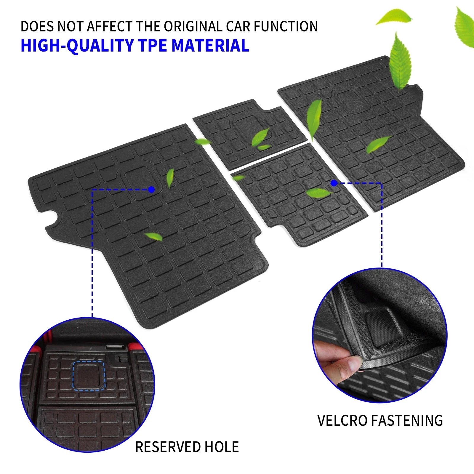 Fit 2010-2023 Toyota 4Runner Trunk Mat Cargo Mat Cargo Liner Back Seat Wrap Protector 2022 Toyota 4 Runner Accessories (Trunk Mat + Backrest Mats,Fit Without Sliding Tray)