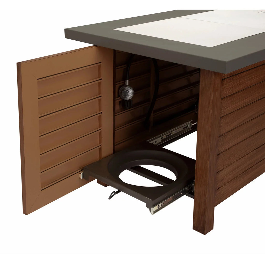 Cuisinart Outdoor Patio Fire Pit Table with Push to Start Ignition, 2-in-1 Design - Fire Pit to Coffee Table