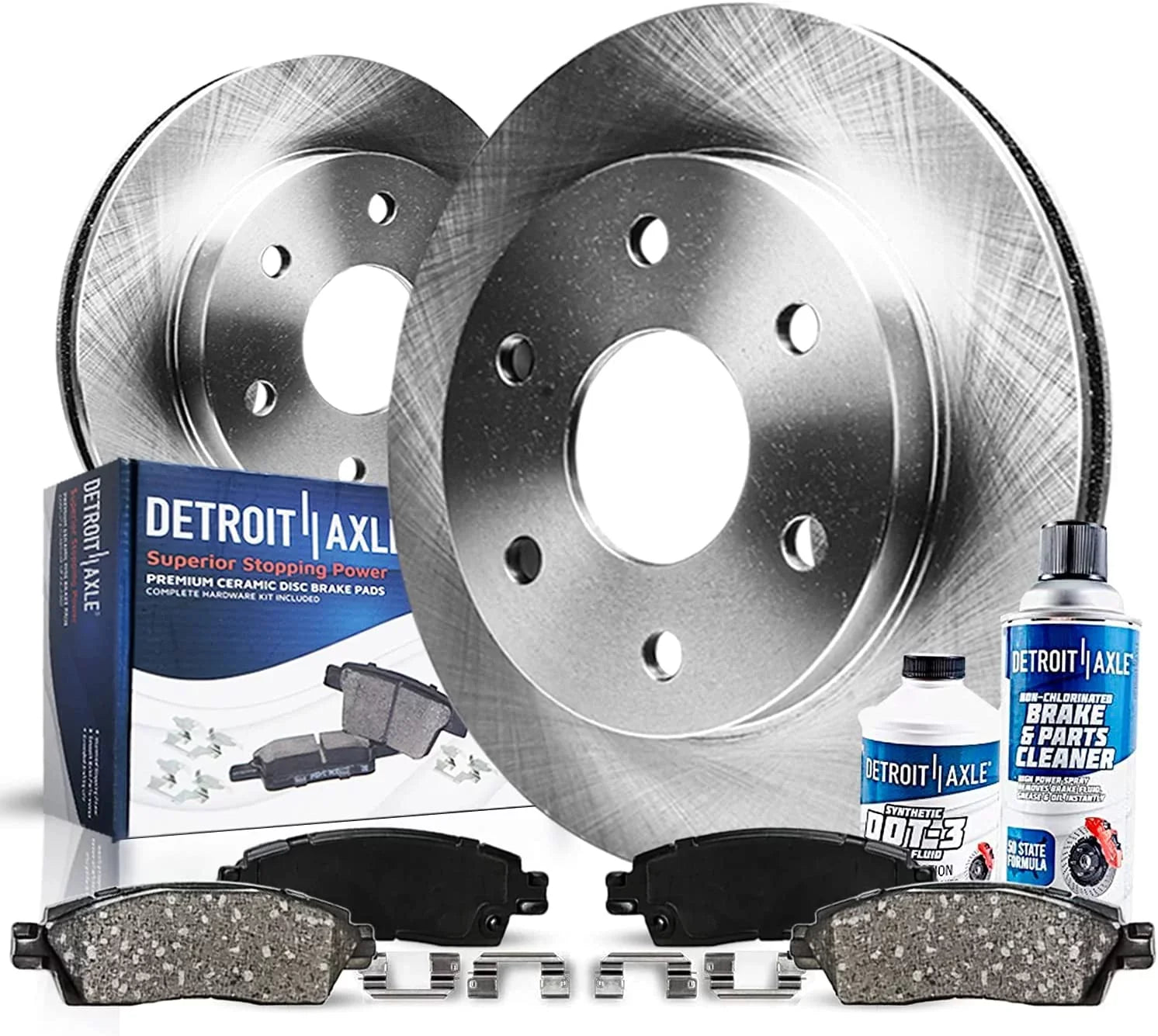 Detroit Axle - Rear Brake Kit for 12-20 Ford F-150 Disc Brake Rotors Replacement 2012 2013 2014 2015 2016 2017 2018 2019 2020 Ceramic Brakes Pads 6 Lug : 13.70" Rotor