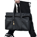 Waterproof Travel Bag Dry And Wet Separation Leather Feel Large Capacity Business Trip Handbag Men'S And Women'S Luggage Bag Sports And Fitness Bag