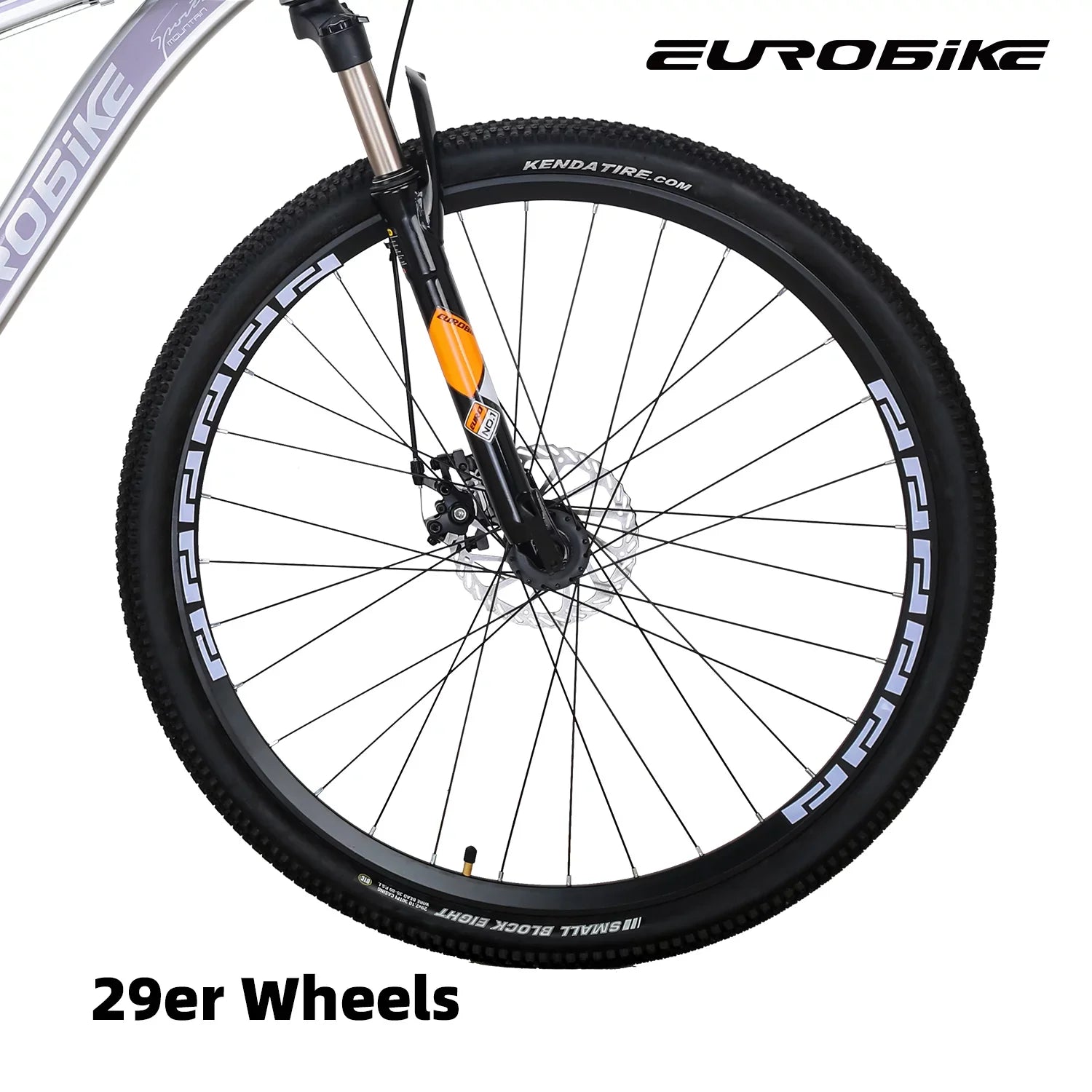 Mountain Bike, Eurobike X9 Mountain Bikes 29 Inches, 29er, 19 inch Aluminum, 21 Speed,Dual Disc Brakes, Mens Bicycle for Adults Multi-Spoke Silver