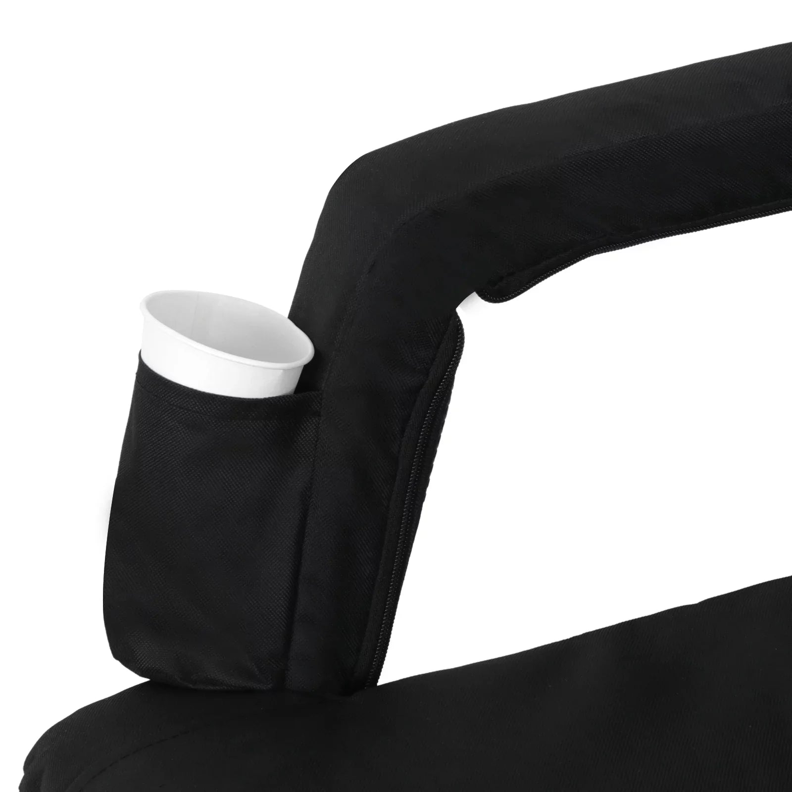 ZENY Stadium Seat Chair Reclining Bleachers W/Padded Cushion - 6 Reclining Positions, Black