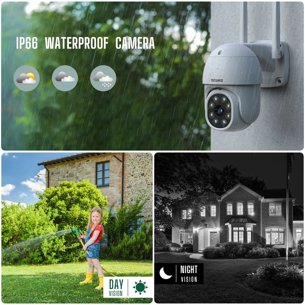 Toguard CCTV Security Camera System Outdoor with 1TB Hard Drive, 2X3MP Wireless WiFi Dome Camera HDMI Connector