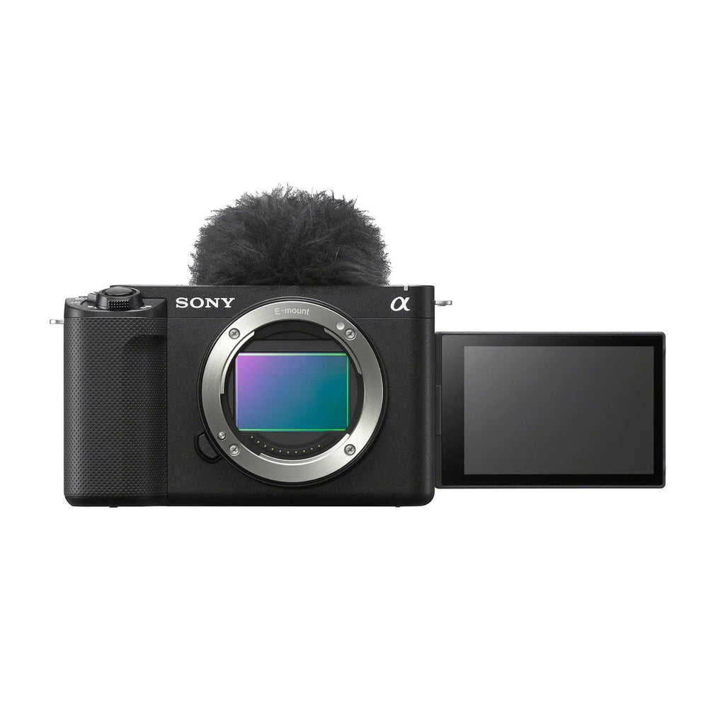 Sony Alpha ZV-E1 Mirrorless Camera with 50mm Lens, Grip, and Mic (Black) Kit