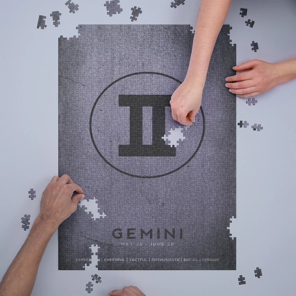 Gemini, Astrological Sign, Zodiac (1000 Piece Puzzle, Size 19x27, Challenging Jigsaw Puzzle for Adults and Family, Made in USA)