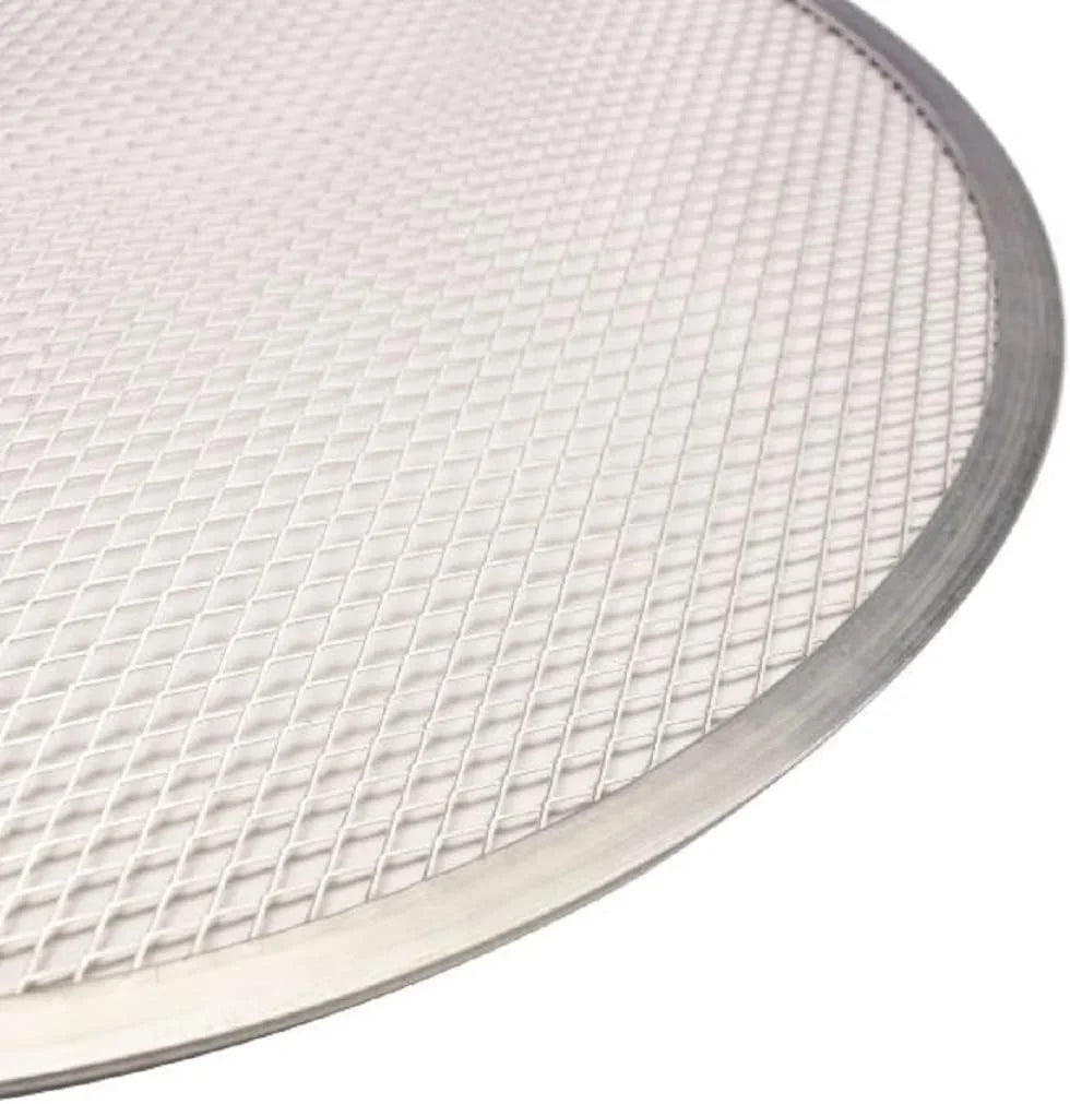 TrueCraftware- Set of 2 Aluminum 15” Pizza Baking Screen Seamless Rim- Bakeware Pizza Screen Round Pizza Pan Tray Round Baking Tray for Home Kitchen Pizzeria & Restaurants