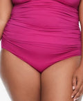 Ralph Lauren PLUMERIA Plus Size Shirred High-Waist Swim Bottom, US 22W