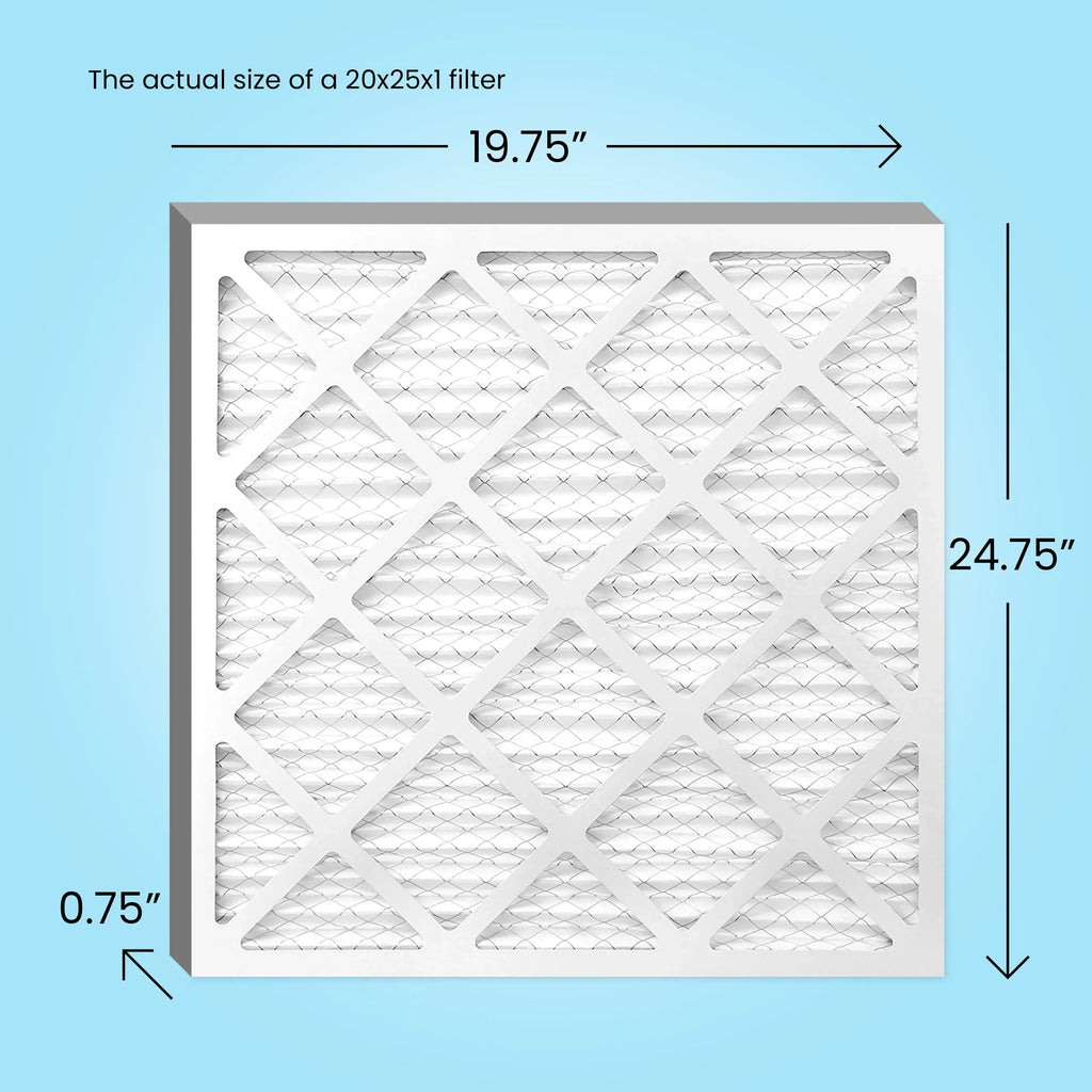Simply Filters, 20x25x1 Air Filter, MERV 11, MPR 1000, AC Furnace Air Filter, 6-Pack