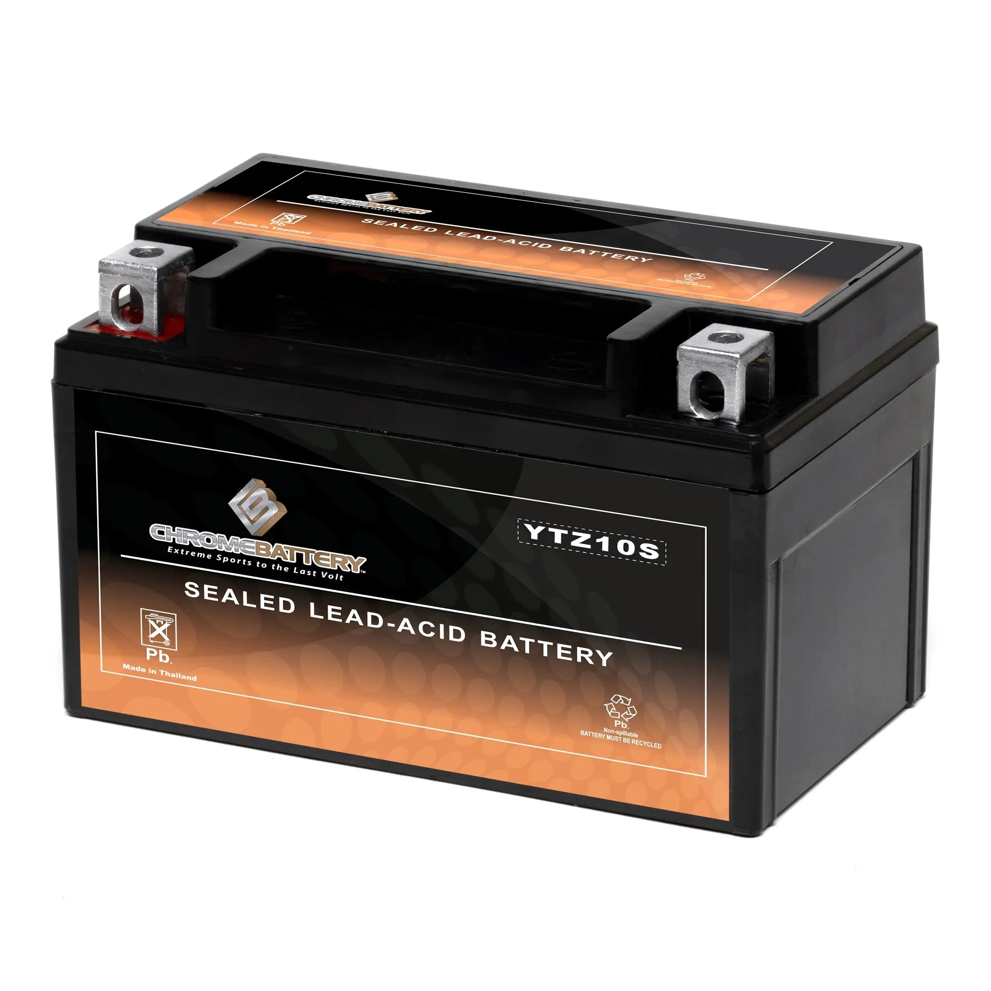 Chrome Battery Ytz10s-bs (ytz10s 12 Volts,8.6 Ah, 190 Cca) Motorcycle Battery for Suzuki Gsx-r1000, A 1000 Cc Years (2005 - 2017)