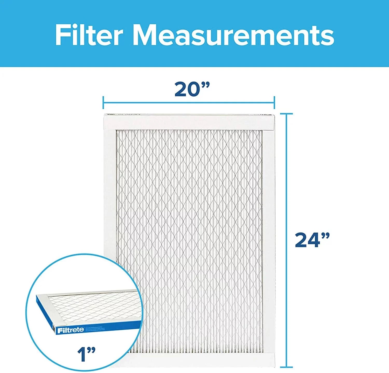 Filtrete 20x24x1, AC Furnace Air Filter, MPR 1900, Healthy Living Ultimate Allergen, 6-Pack (exact dimensions 19.81 x 23.81 x 0.78)