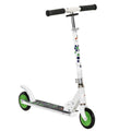 Aosom One-click Folding Kids Kick Scooter w/ Adjustable Handlebar, Push Rider with Kickstand, Dual Brake System, Long-lasting Wheels & Sturdy Bearings, for Boys and Girls, White