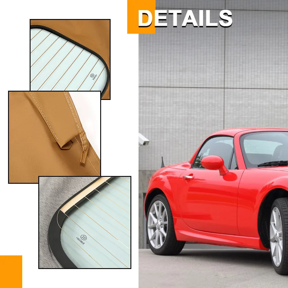 Kojem Convertible Soft Top for 1990-2005 Mazda Miata with Heated Glass Window Sailcloth Vinyl Tan