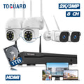 Toguard CCTV Security Camera System Outdoor with 1TB Hard Drive, 2X3MP Wireless WiFi Dome Camera HDMI Connector