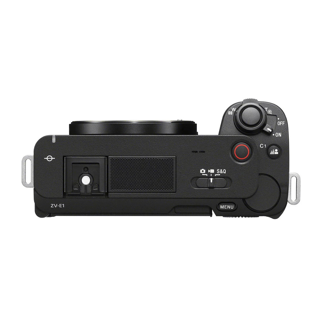 Sony Alpha ZV-E1 Mirrorless Camera with 50mm Lens, Grip, and Mic (Black) Kit