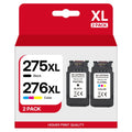 275XL 276XL Ink Cartridge Combo Pack Fitting for Canon PG-275 CL-276 275 276 XL Multi Value Pack Replacement for Canon PIXMA TS3520 TS3522 TS3500 TR4720 TR4722 TR4700 Printers (1 Black, 1 Color)