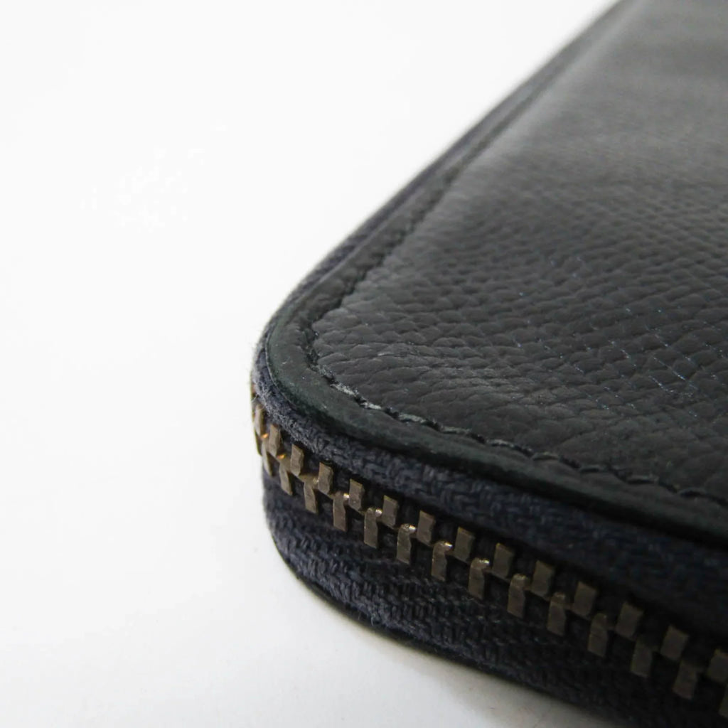 Pre-Owned Hermes Travel Case Men,Women Epsom Leather Long Wallet (bi-fold) Black (Good)