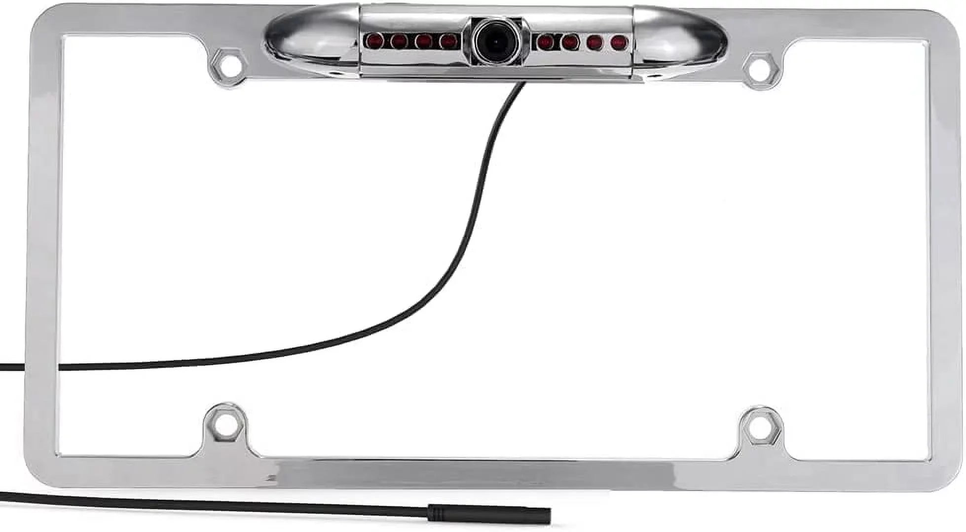 CAM125 Backup Camera Frame License Plate HD Night Vision Rear View 170° Angle Waterproof Matching with Jensen Car Radio CAR110W CAR710 CAR710X CAR8000 CAR910W CAR910X CDR7011 CM901MIR CMR2720