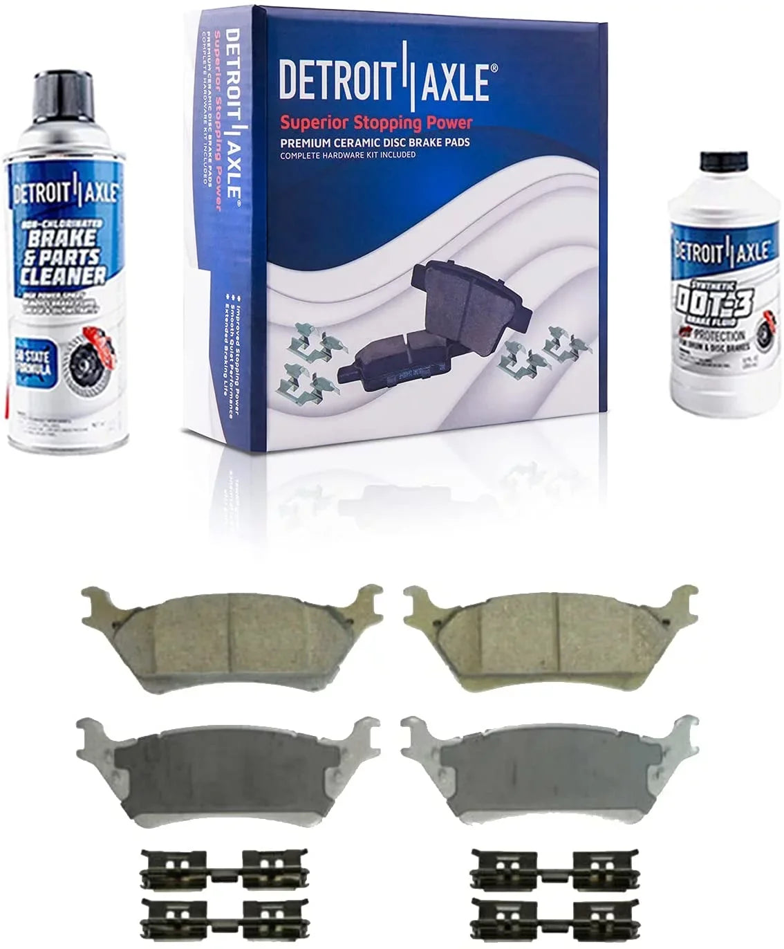 Detroit Axle - Rear Brake Kit for 12-20 Ford F-150 Disc Brake Rotors Replacement 2012 2013 2014 2015 2016 2017 2018 2019 2020 Ceramic Brakes Pads 6 Lug : 13.70" Rotor