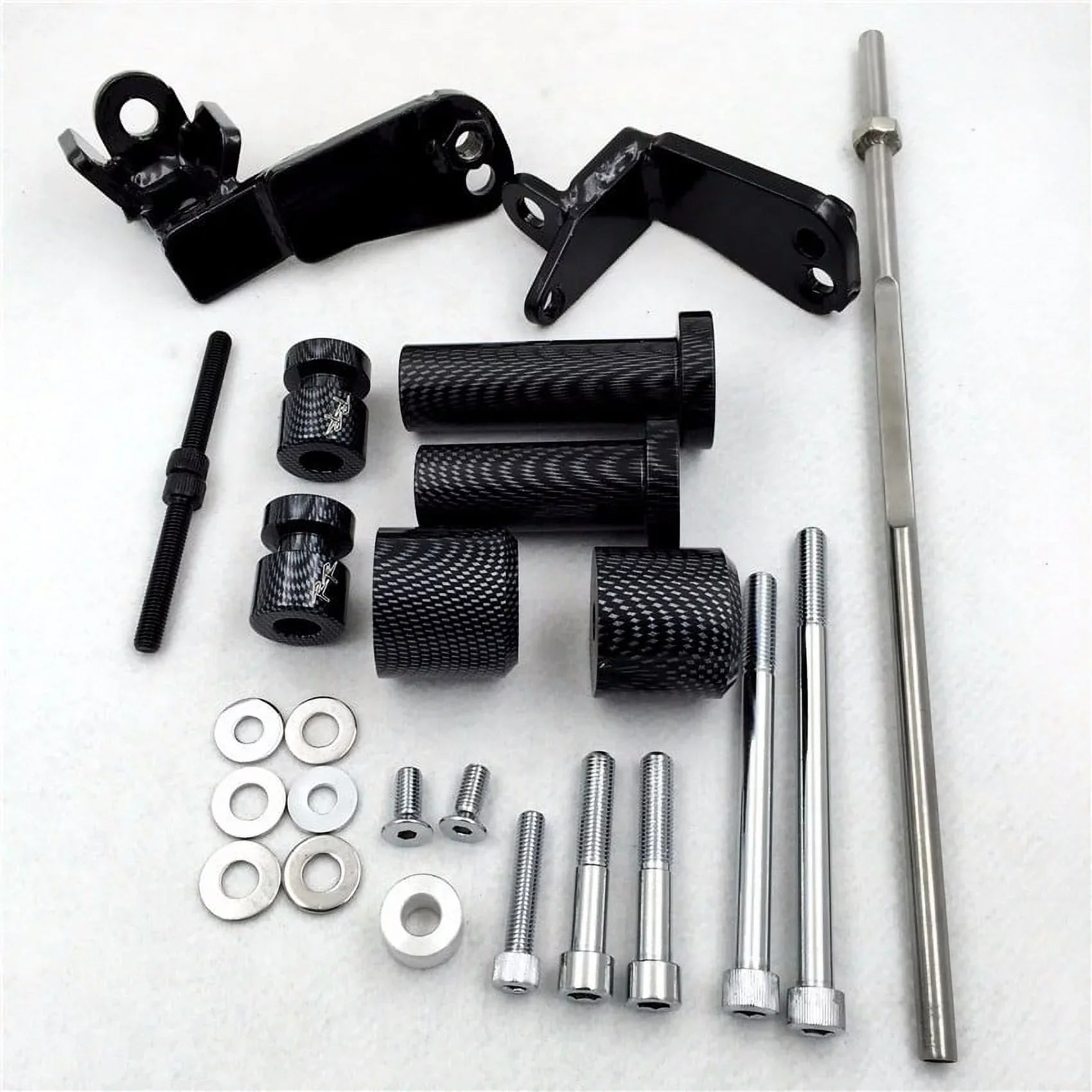 HTT-MOTOR Carbon Swingarm Spools Frame Slider for 99-07 Suzuki Hayabusa GSX 1300R GSXR1300
