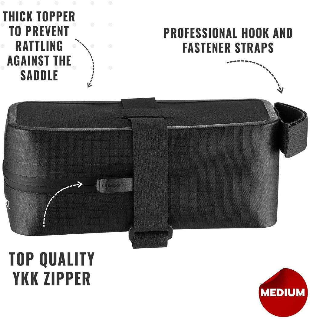 PRO BIKE TOOL Bicycle Saddle Under The Seat Bag (Large)