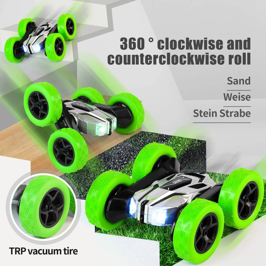 Remote Control Car RC Cars Double-Sided Swing Arm 360 ° Flip Stunt Car 4WD High-Speed Rotating Toy Cars RC Drift Car, Remote Control Car for Boys 8-12