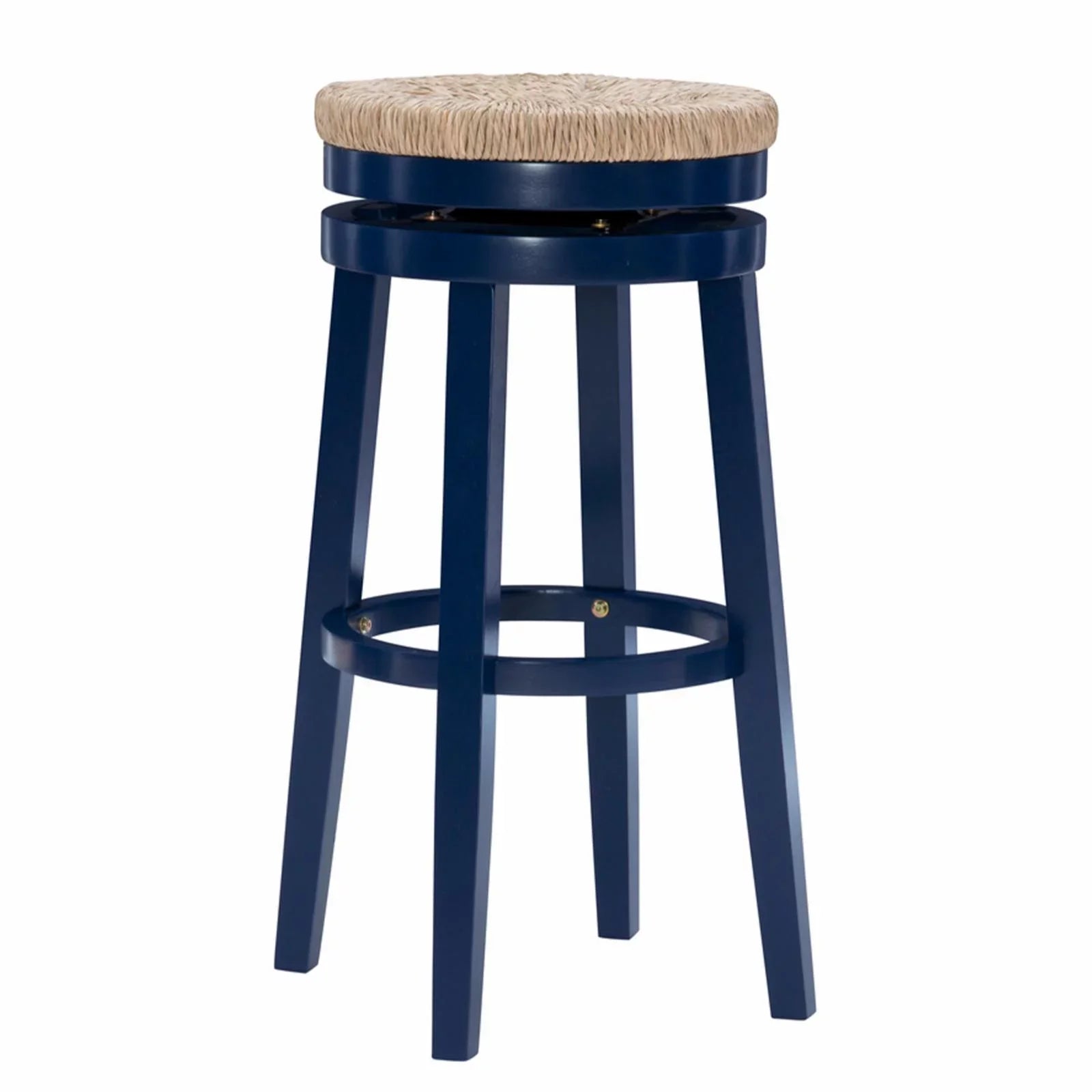 Powell Morgan 31 in. Swivel Bar Stool - Natural with Natural Rush