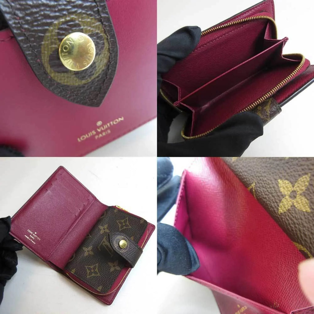 Pre-Owned Louis Vuitton Wallet Bifold Portefeuille Juliet Fuchsia Monogram M69433 LOUISVUITTON (Good)