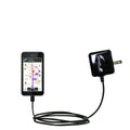 Gomadic Intelligent Compact AC Home Wall Charger suitable for the Nokia Lumia 530 - High output power with a convenient, foldable plug design - Uses T