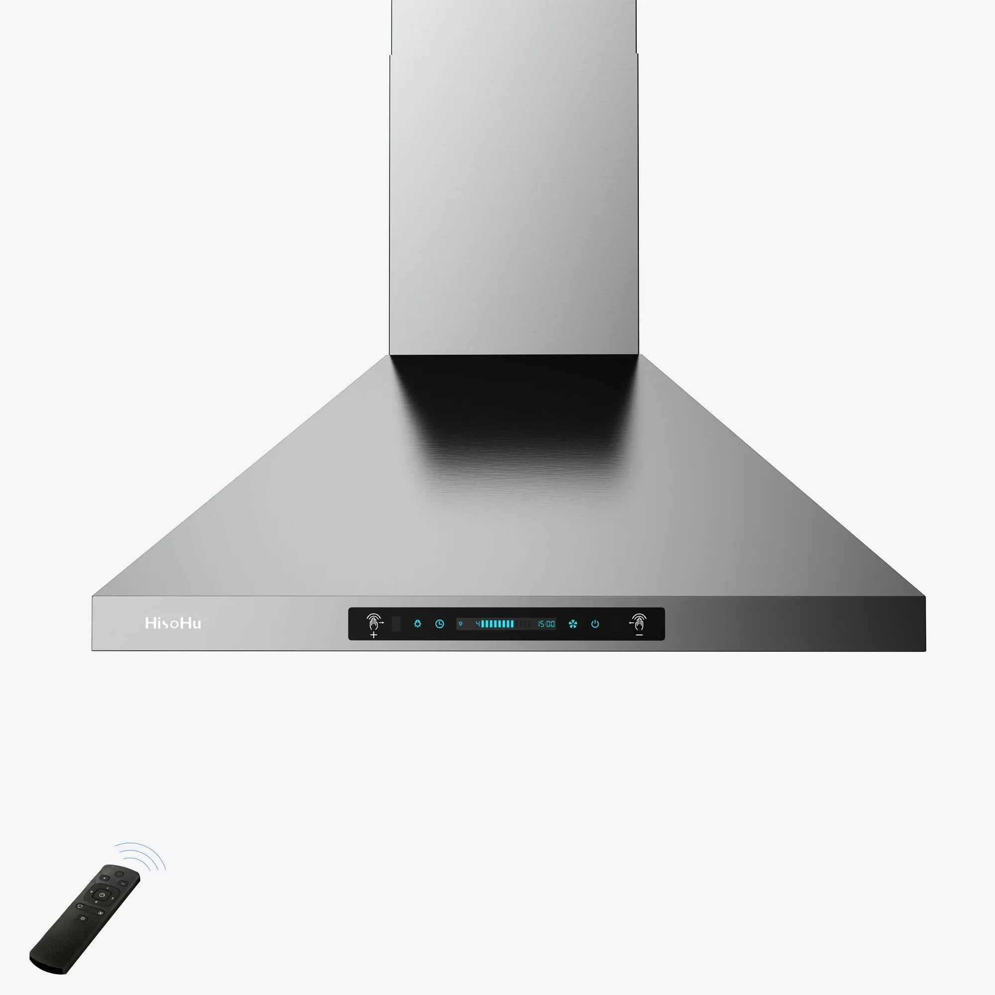 HisoHu Wall Mount Kitchen Hood Range Hoods with Ducted/Ductless Convertible Duct, 36 Inch 780 CFM Stainless Steel Vent Hood, 4 Speed Gesture Sensing Exhaust Hood with Dimmable LED lights(A02-36")