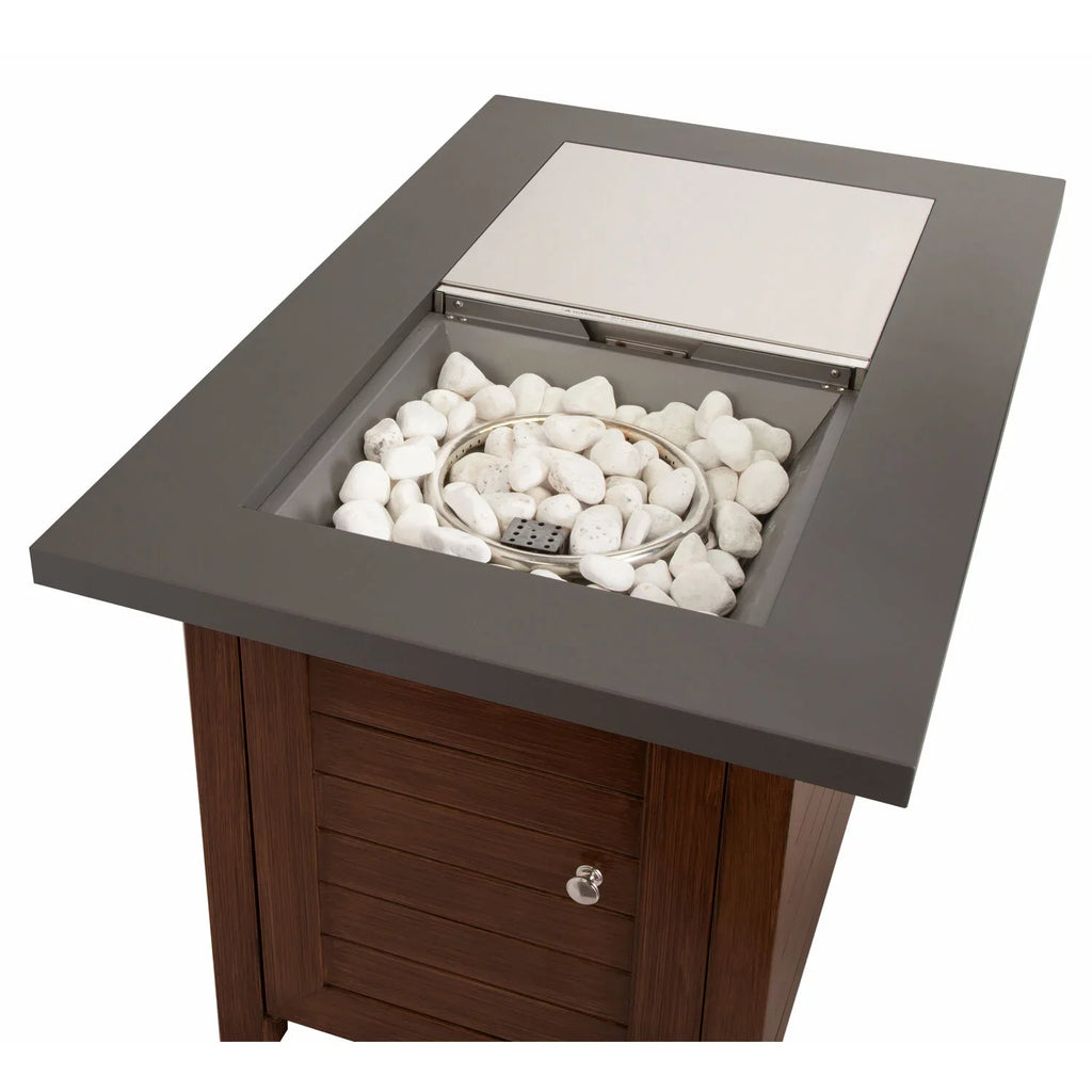 Cuisinart Outdoor Patio Fire Pit Table with Push to Start Ignition, 2-in-1 Design - Fire Pit to Coffee Table
