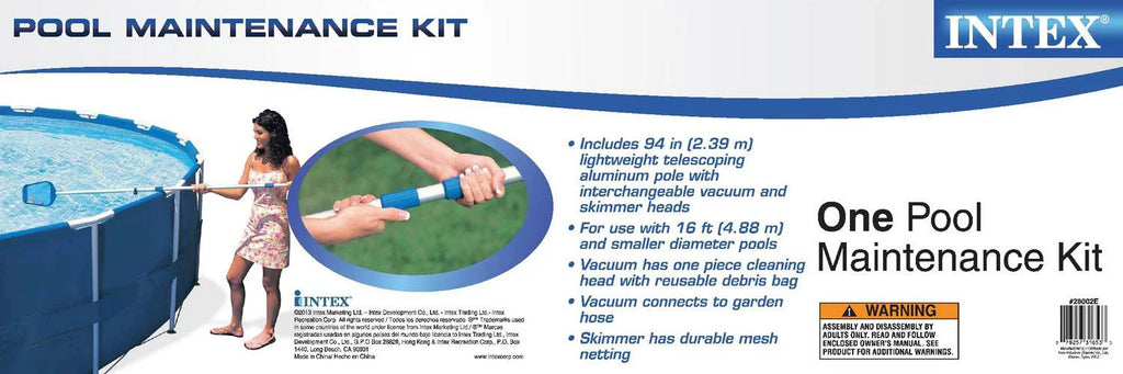 Intex 13' x 12" Easy Set Above Ground Pool Wrap & Swimming Pool Maintenance Kit