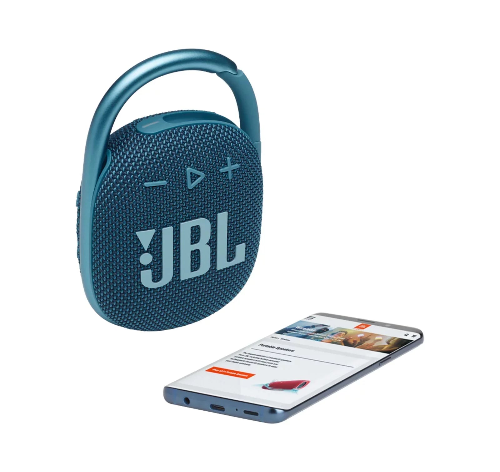 JBL Clip 4 Blue Portable Bluetooth Speaker (Certified Refurbished)