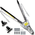 Biltek Adjustable Universal Tow Bar with 2x Safety Chains for 2" Trailer Ball Hitch, 5000 lbs. Towing Capacity